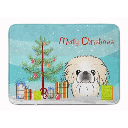 Carolines Treasures Christmas Tree and Pekingese Machine Washable Memory Foam Mat BB1593RUG